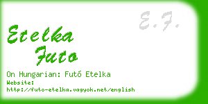 etelka futo business card