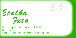 etelka futo business card